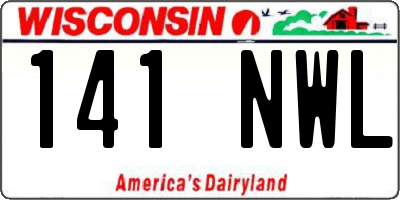 WI license plate 141NWL