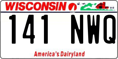 WI license plate 141NWQ