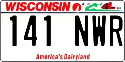WI license plate 141NWR