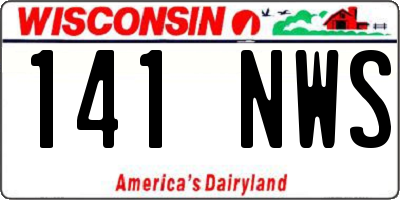 WI license plate 141NWS