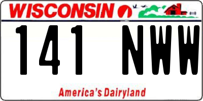 WI license plate 141NWW