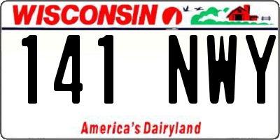 WI license plate 141NWY