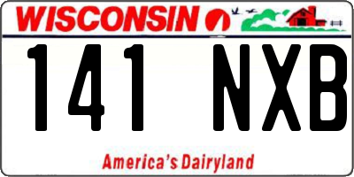 WI license plate 141NXB