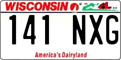 WI license plate 141NXG