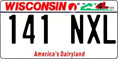 WI license plate 141NXL