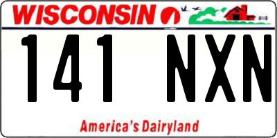 WI license plate 141NXN