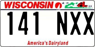 WI license plate 141NXX