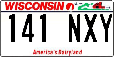 WI license plate 141NXY
