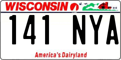 WI license plate 141NYA