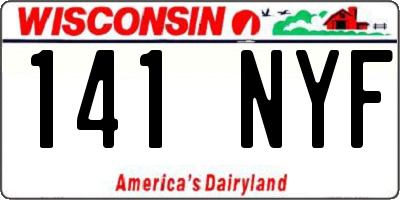 WI license plate 141NYF