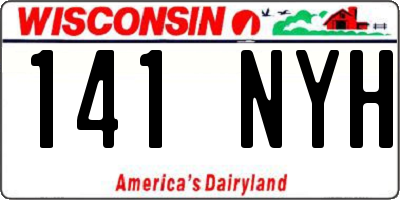 WI license plate 141NYH