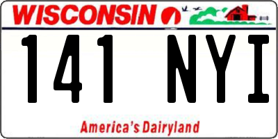 WI license plate 141NYI