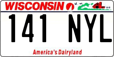 WI license plate 141NYL