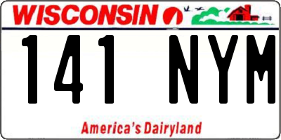 WI license plate 141NYM
