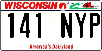 WI license plate 141NYP