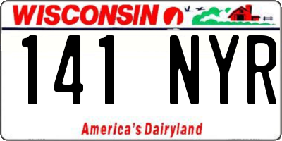 WI license plate 141NYR