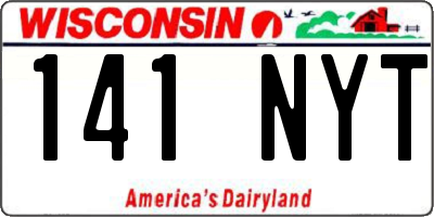WI license plate 141NYT