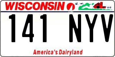 WI license plate 141NYV