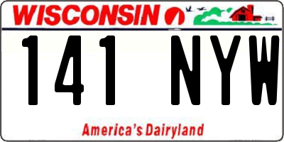 WI license plate 141NYW
