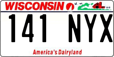 WI license plate 141NYX