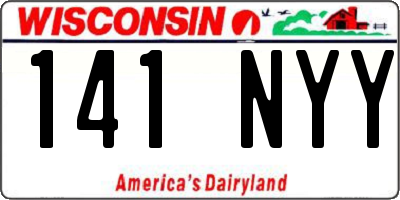 WI license plate 141NYY
