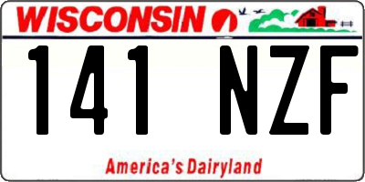 WI license plate 141NZF