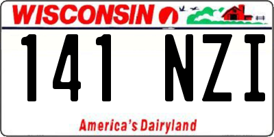 WI license plate 141NZI