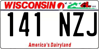 WI license plate 141NZJ