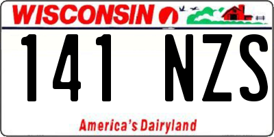 WI license plate 141NZS