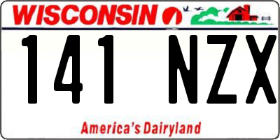 WI license plate 141NZX