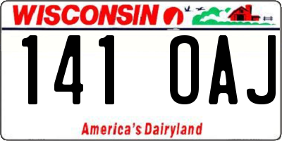 WI license plate 141OAJ