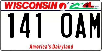 WI license plate 141OAM