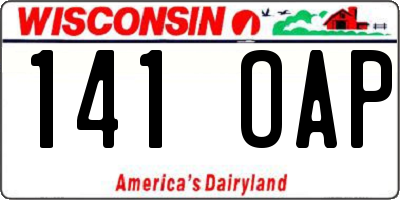 WI license plate 141OAP