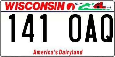 WI license plate 141OAQ