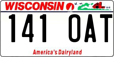 WI license plate 141OAT