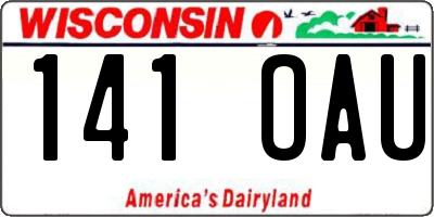 WI license plate 141OAU