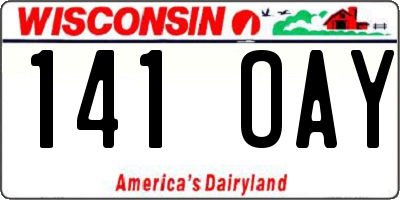 WI license plate 141OAY