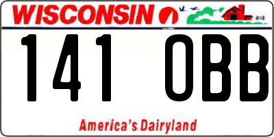 WI license plate 141OBB
