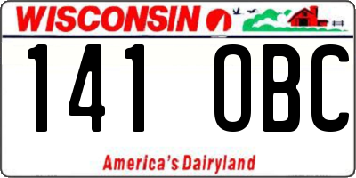 WI license plate 141OBC