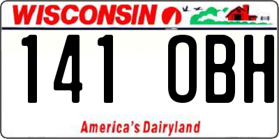 WI license plate 141OBH
