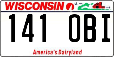WI license plate 141OBI