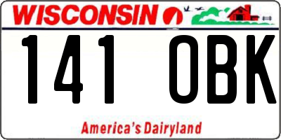 WI license plate 141OBK