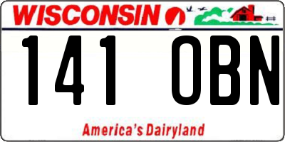 WI license plate 141OBN