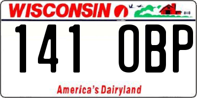WI license plate 141OBP