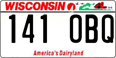 WI license plate 141OBQ