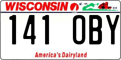 WI license plate 141OBY