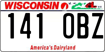 WI license plate 141OBZ