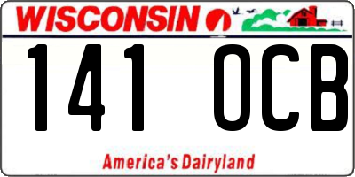 WI license plate 141OCB