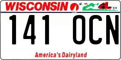 WI license plate 141OCN
