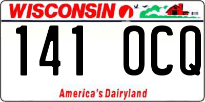 WI license plate 141OCQ